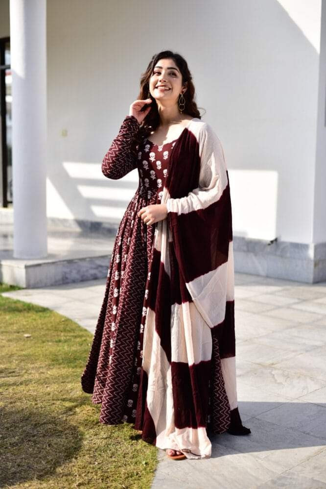 China Print Gown 3 PCS